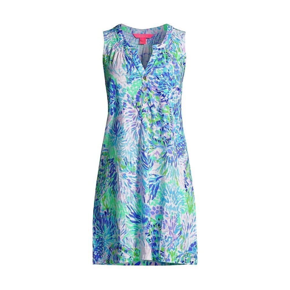 Lilly Pulitzer Essie Sleeveless Print Shift Mini Dress Size XS 47798
